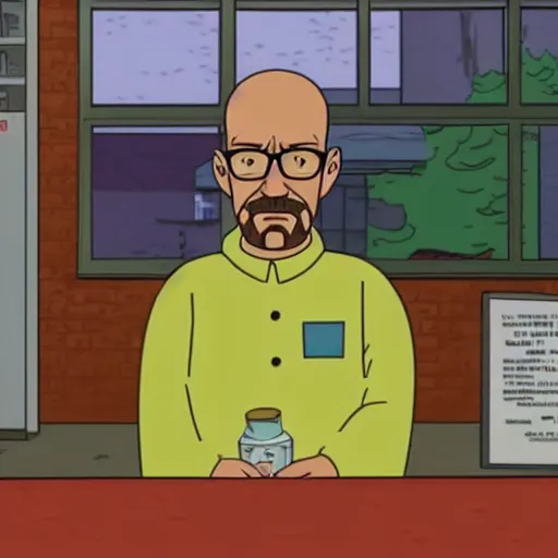 Prompt: walter white in bojack horseman