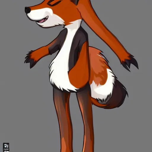 Image similar to an anthropomorphic fox, fursona!!!! trending on furaffinity, by kawacy, trending on artstation, full body