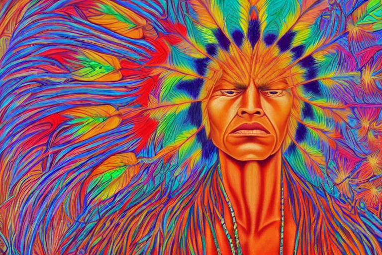 a painting of elegant native american thinking by | Stable Diffusion ...