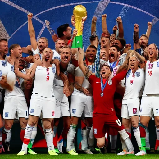 Prompt: England lifting the World Cup