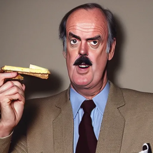 Image similar to john cleese as an edamer cheese