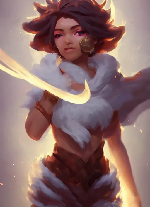 Image similar to taliyah, from league of legends, au naturel, fighting, 裸 体, hyper detailed, digital art, trending in artstation, cinematic lighting, studio quality smooth render, unreal engine 5 rendered, octane rendered, art style by klimt and nixeu and ian sprigger and wlop and krenz cushart