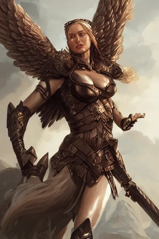 Image similar to amazon valkyrie athena, d & d, fantasy, portrait, highly detailed, headshot, digital painting, trending on artstation, concept art, sharp focus, illustration, art by artgerm and greg rutkowski and magali villeneuve