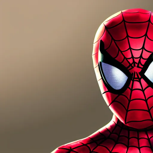 Image similar to spiderman with bunny ears, digital art, high definition