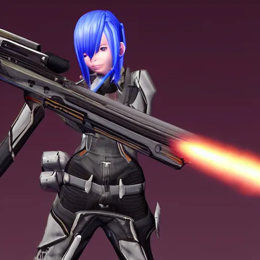 Image similar to A fantastical photon rifle from the game Phantasy Star Online 2, HDRI, in game render