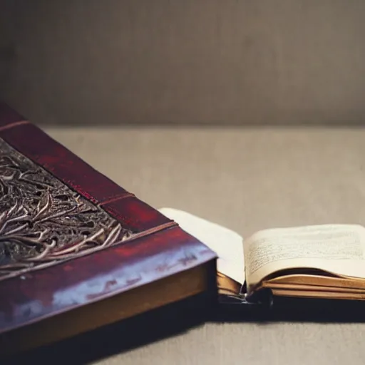a closeup of a closed book sitting on a desk, the | Stable Diffusion ...