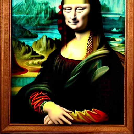 Prompt: a painting of donald trump in the style of the mona lisa