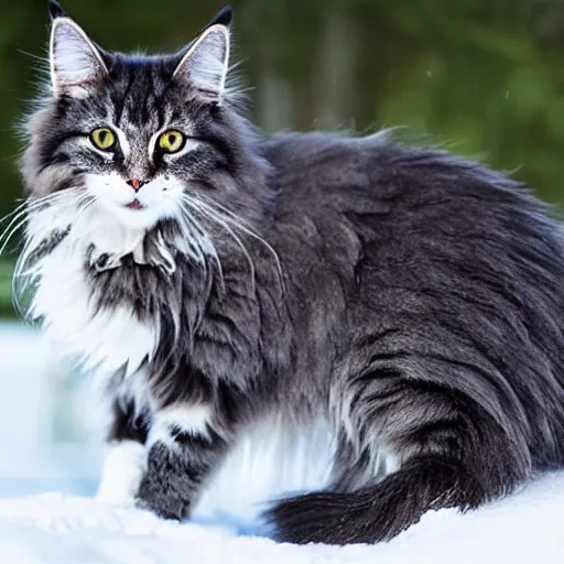 Image similar to a norwegian forest cat.