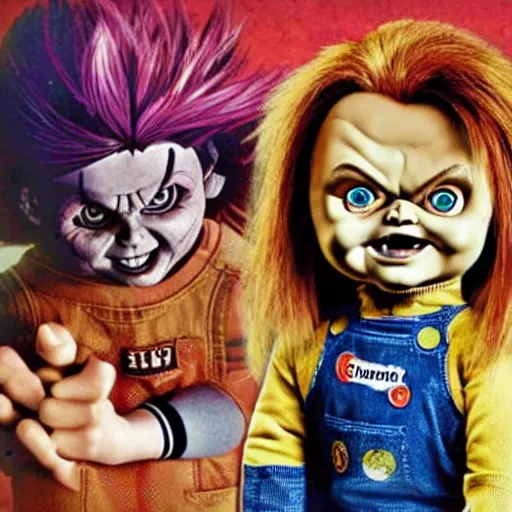 Image similar to Chucky the killer doll anime