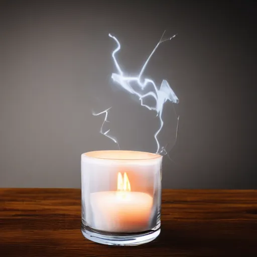 Prompt: candle transforming into a ghost 4k, high detailed