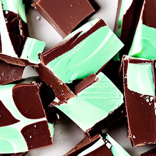 Image similar to chocolate mint fudge taffy