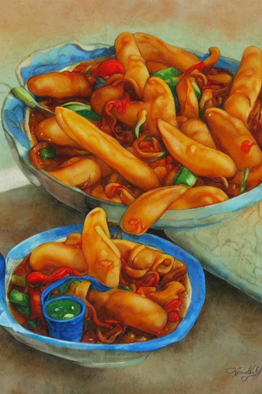 Image similar to tteokbokki by jerry pinkney