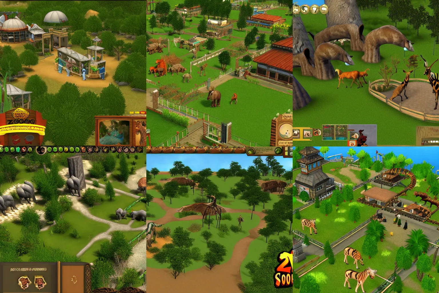 Prompt: Zoo Tycoon 2 Screenshot, video game screenshot,