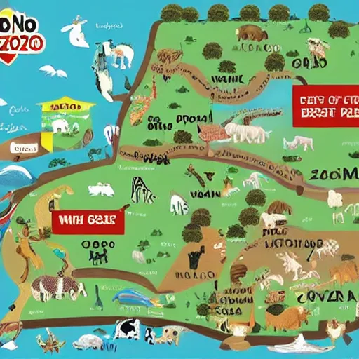 Prompt: Map of the worst zoo