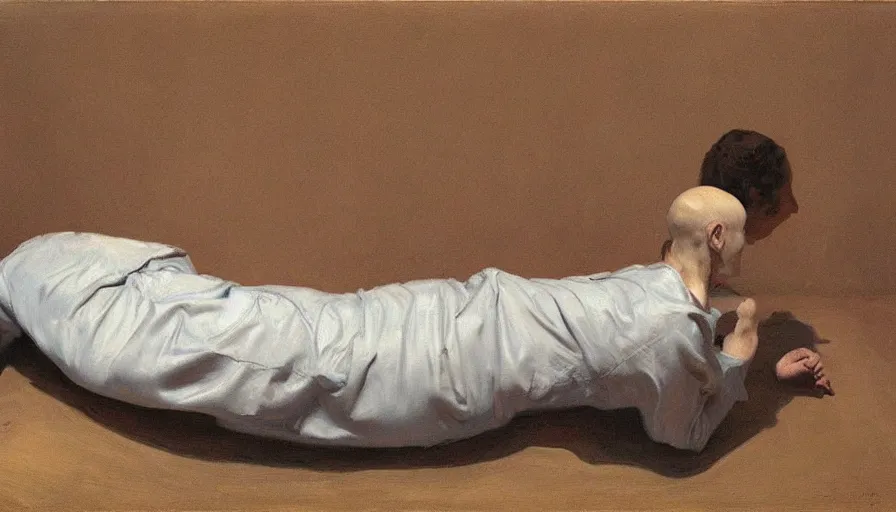 Image similar to painting by borremans, astral portal, detailed, stunning