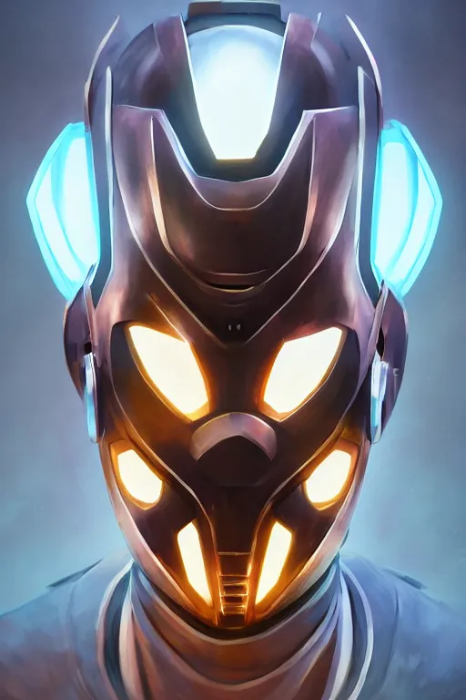 Image similar to epic mask helmet robot ninja portrait stylized as fornite style game design fanart by concept artist gervasio canda, behance hd by jesper ejsing, by rhads, makoto shinkai and lois van baarle, ilya kuvshinov, rossdraws global illumination radiating a glowing aura global illumination ray tracing hdr render in unreal engine 5