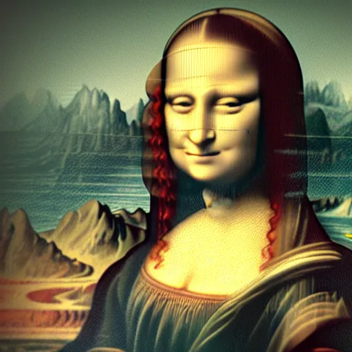 Image similar to mona lisa, octane render