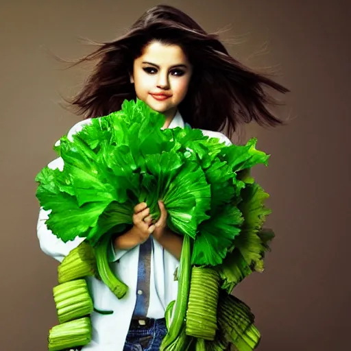 Image similar to selena gomez as celery