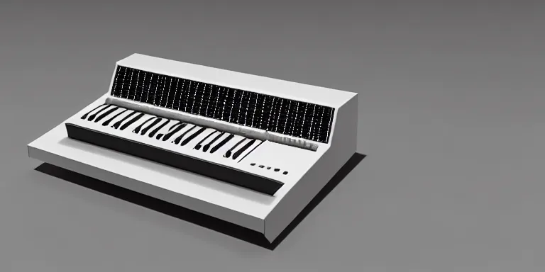 Prompt: dezeen showroom , minimalissimo, archdaily, actual source, teenage engineering moad, mother of all decks, product design concept, top down view of wires moog melotron synthesizer 3d model made by jony ives, issey miyake, dieter rams, 8k, high detailed photo