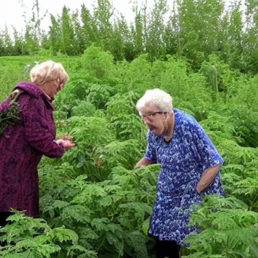 Image similar to don't push granny in the nettles