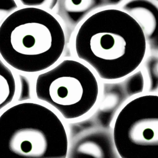 Image similar to eyeballs on eyeballs, shadowed by eyeballs