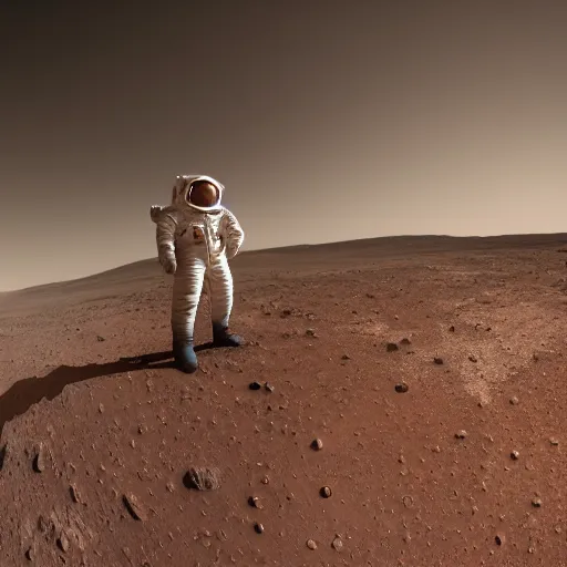 Prompt: closeup portrait of an astronaut vacuuming on mars, natural light, photography, world press photo