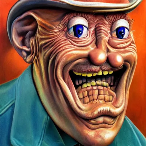 Prompt: beautiful lifelike painting of the wizard of speed and time, hyperreal detailed facial features and uv lighting, art by ed roth and basil wolverton