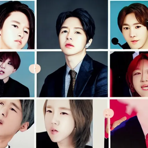 Image similar to us senators as a k - pop group, photography