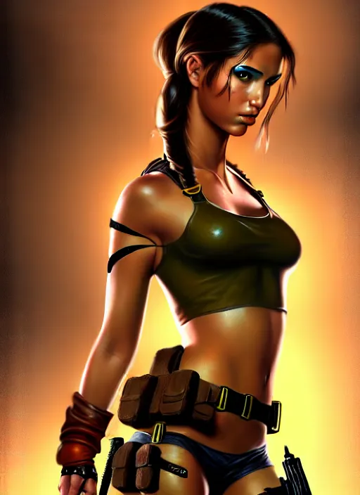Portrait Of Babe Lara Croft As An Amazon Girl Full Stable Diffusion OpenArt