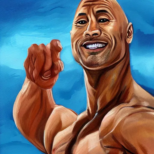 prompthunt: dwayne the rock johnson's face on the body of a kangaroo