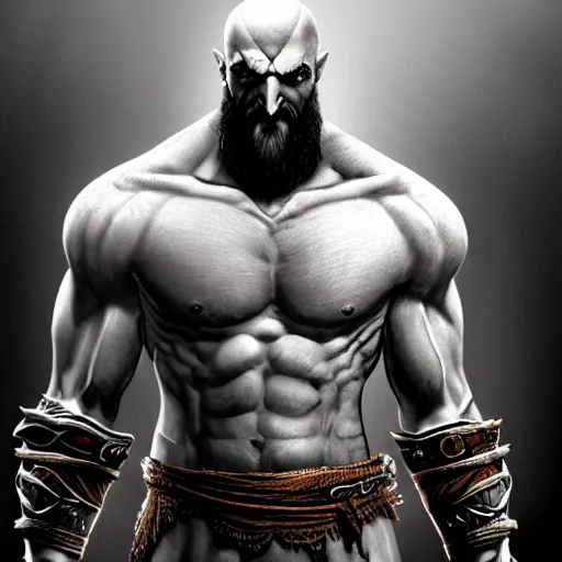 Image similar to concept art prometheus kratos the god of war