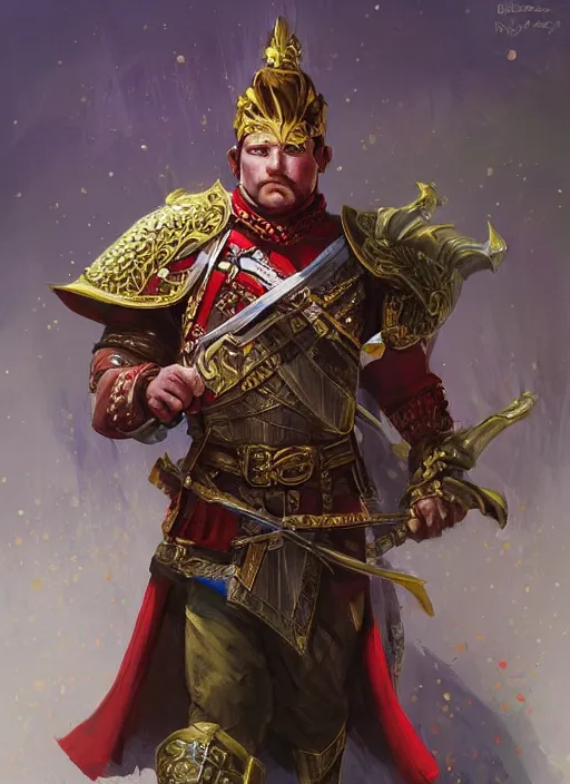 Image similar to royal guard, dndbeyond, bright, colourful, realistic, dnd character portrait, full body, pathfinder, pinterest, art by ralph horsley, dnd, rpg, lotr game design fanart by concept art, behance hd, artstation, deviantart, hdr render in unreal engine 5