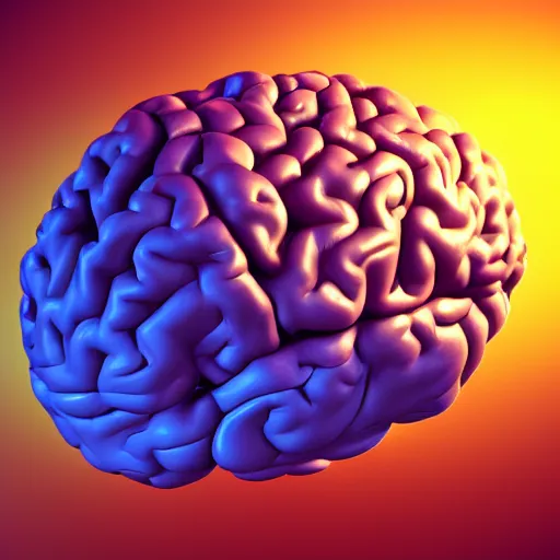 Prompt: 3 d render of brain in space, soft lighting,