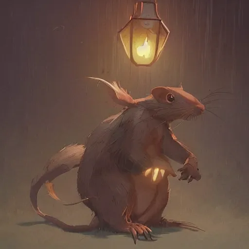 Prompt: Raticate ,Greg rutkowski, Trending artstation, cinematográfica, digital Art