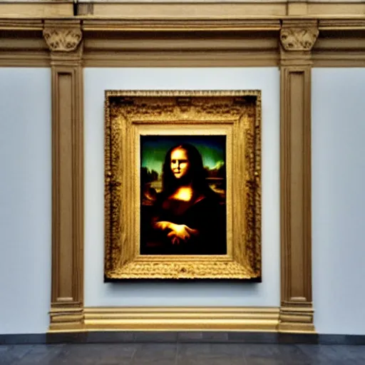 Prompt: mona lisa by liam gillick