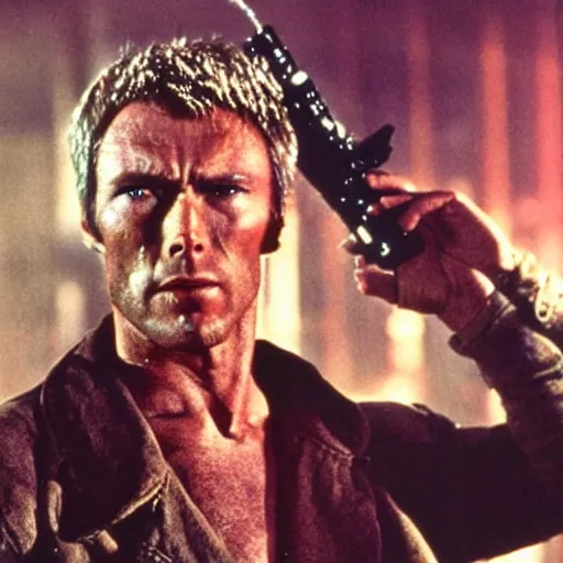 Prompt: clint eastwood in blade runner