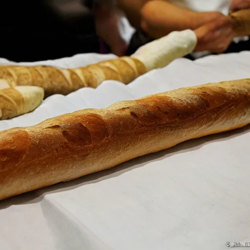 Image similar to A baguette as entertainment