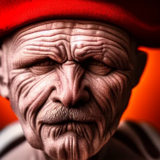 Image similar to photograph portrait of Popeye, intricate detail, sigma 85mm f/1.4, 4k, depth of field, high resolution, 4k, 8k, hd, full color