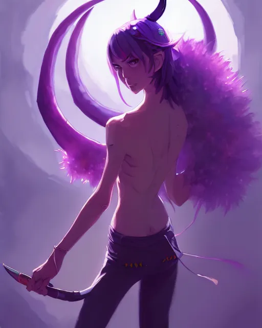 Prompt: one eyed one horned flying purple people eater, portrait shinkai makoto studio ghibli studio key hideaki anno sakimichan stanley artgerm lau rossdraws james jean marc simonetti elegant highly detailed digital painting artstation pixiv