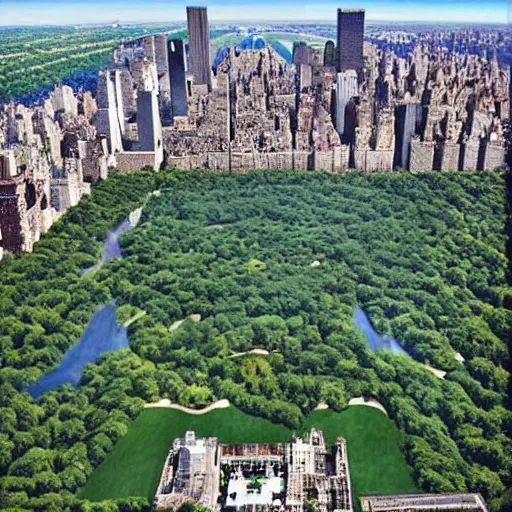 Prompt: Central Park New York, google maps