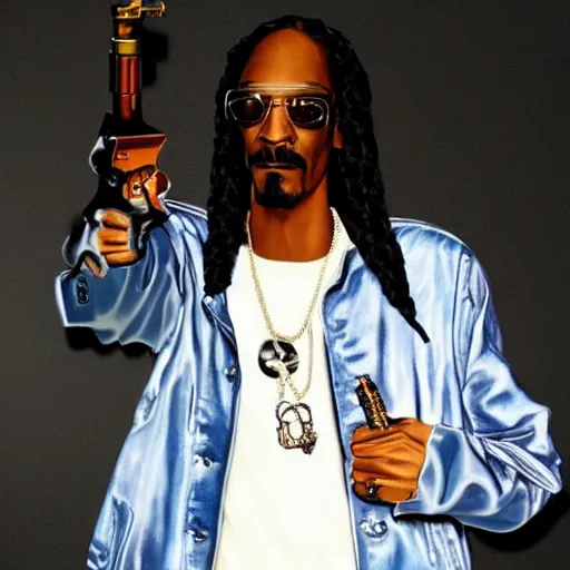 Image similar to snoop dogg as the terminator