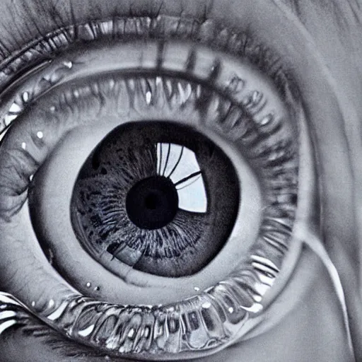 Prompt: closeup of a human eye made of translucent bubble wrap, hyper detailed pencil masterpiece