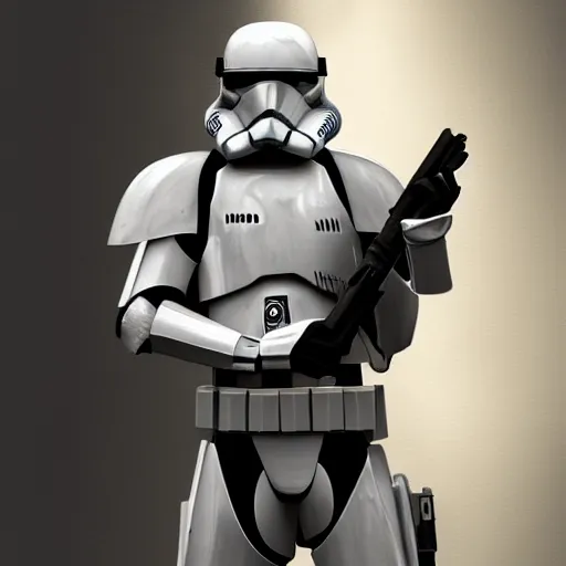 Prompt: clone trooper painting, digital concept art cinematic heroic render dramatic lighting