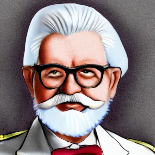 Prompt: courtroom sketch of colonel sanders, 4 k, hyper realistic, dslr, high resolution, landscape, beautiful