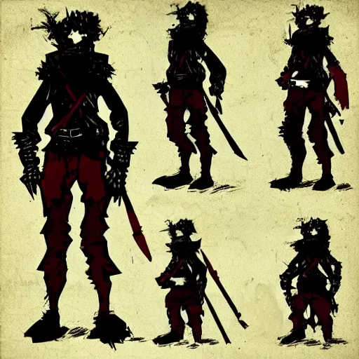 Prompt: darkest dungeon art style character concept