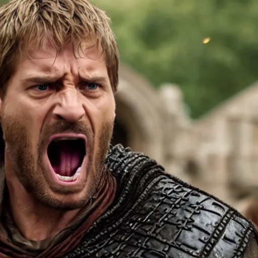 Prompt: jamie lannister screaming