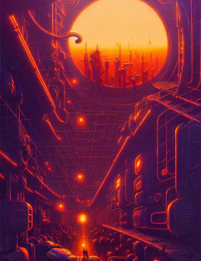 Prompt: being of rat microbiologist, futuristic, tim hildebrandt, laurie greasley, victo ngai, bruce pennington, donato giancola, trending on artstation, cinematic composition, beautiful lighting, hyper detailed, 8 k, oil on canvas