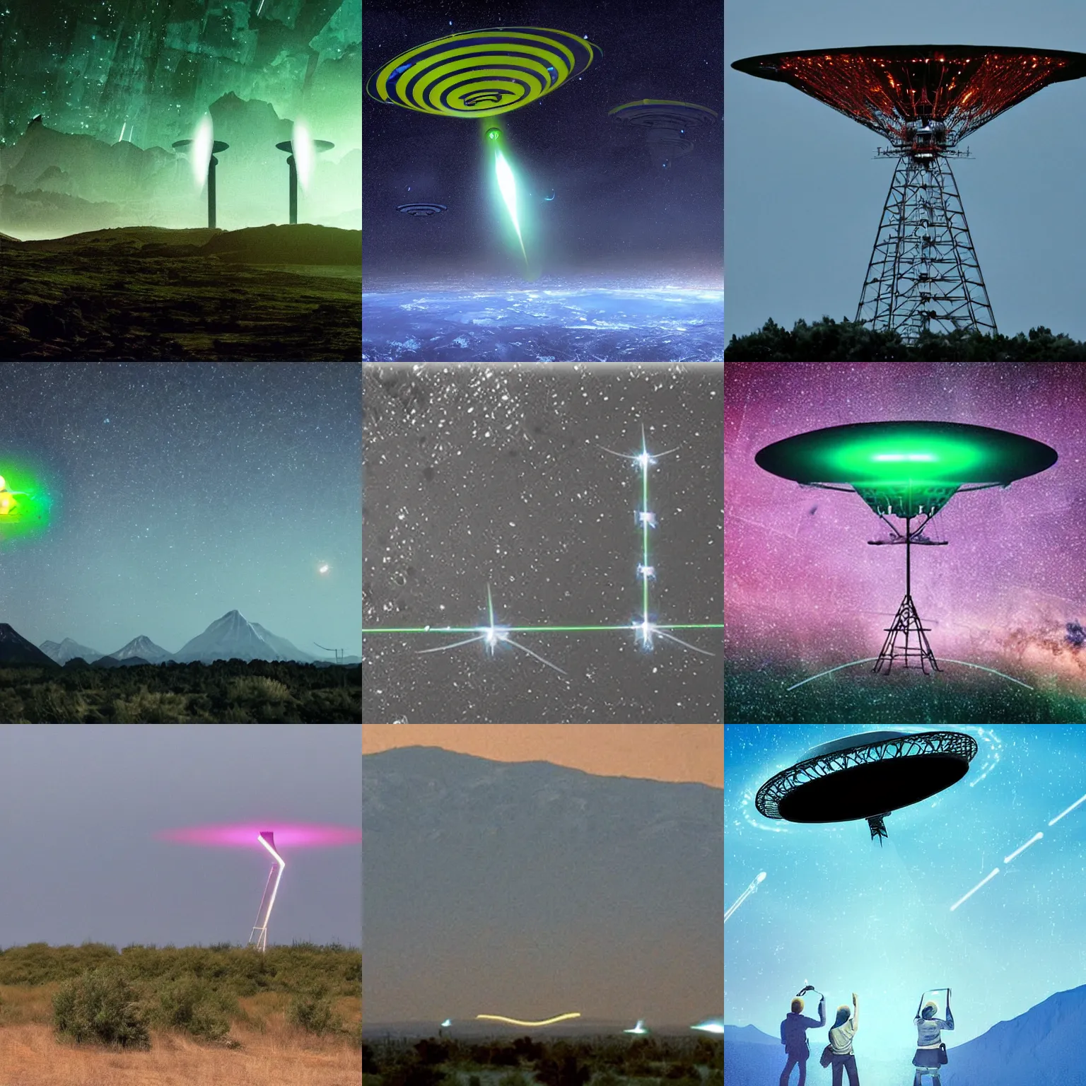 Prompt: aliens sending seti signals