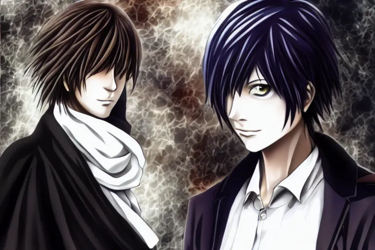 Prompt: Light Yagami,L・Lawliet, Death Note, Kyoto Animation