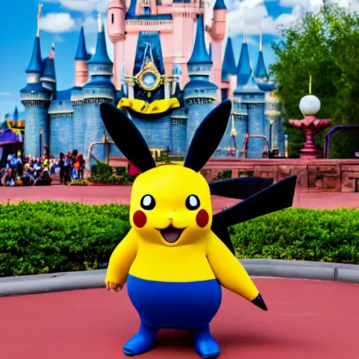 Prompt: pikachu in disney luca